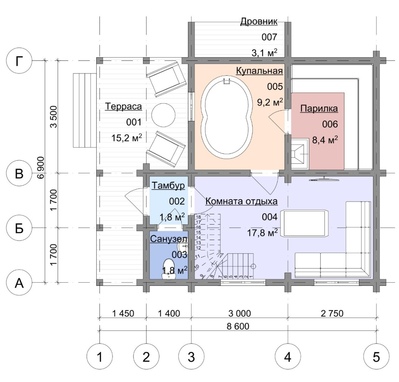 1 этаж - планировка